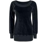 Sweat-shirt de Forplay - Pull En Velours - S à 3XL - pour Femme - noir L