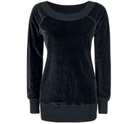 Sweat-shirt de Forplay - Pull En Velours - S à 3XL - pour Femme - noir XXL