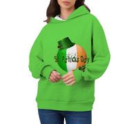Sweat-shirt de la Saint-Patrick pour femme - Pull fantaisie en flanelle douce et ample - Manches longues - Chaud - Pour la Saint-Patrick, GN1., XXL