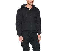 Sweat-Shirt de Moto à Capuche - matière Polaire - Protection 100% Kevlar® certifiée CE - Noir - M