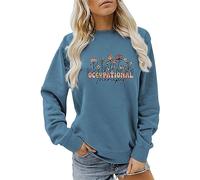 Sweat-shirt de Noël moche imprimé pour femme - Chandail décontracté à fleurs sauvages pour femmes - Chandail décontracté d'été avec motif floral - Pull à manches longues pour amoureux du jardin - Haut