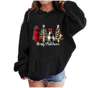 Sweat-Shirt De Noël pour Enfant a Capuche, Pull Noel Enfant Imprimé Manches Longues Pull De Noel Chaud Hiver Pulls De Noël pour Enfants Sweat Christmas Fête Glamour Sweats Girl 3-10 Ans