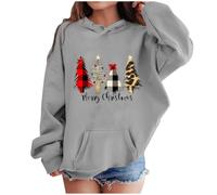 Sweat-Shirt De Noël pour Enfant a Capuche, Pull Noel Enfant Imprimé Manches Longues Pull De Noel Chaud Hiver Pulls De Noël pour Enfants Sweat Christmas Fête Glamour Sweats Girl 3-10 Ans