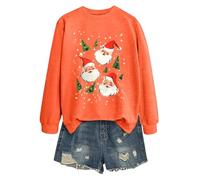 Sweat-shirt de Noël pour femme - Chaud - Fermeture éclair - Pull décontracté à capuche - Chemisier de Noël tendance à manches longues - Imprimé joyeux - Costume de fête pour l'intérieur et l'extérieur
