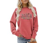 Sweat-shirt de Noël uni pour femme avec fleurs sauvages - Sweatshirt décontracté d'été à motif floral - Pull à manches longues pour les amateurs de jardin - Pour fête quotidienne - Cadeau de Noël