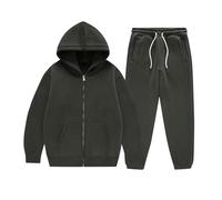 Sweat-shirt de sport pour garçons et filles, pour les garçons de moyenne et grande taille, plus sweats chauds en velours pour adolescents, sweats à manches longues et pantalons longs, ensemble deux