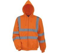Sweat-shirt de travail zippé à capuche Yoko haute visibilité - Orange Fluo L