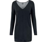 Sweat-shirt de Urban Classics - Sweat Fin Tricot Oversize Col V - S à M - pour Femme - noir S