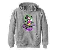 Disney Characters Airbrush Mickey Boy's Pull à Capuche en Polaire pour Femme Taille S, Athletic Heather, S