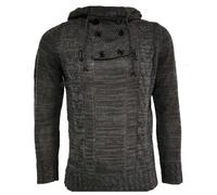 Sweat-shirt d'Offre de Marque Européenne et Homme Automne et Hiver Pulls Surdimensionnés à Col Haut à Capuche Vêtements pour Hommes de la Frontière des Hommes Combinaisons en Peluche, gris foncé