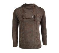 Sweat-shirt d'Offre de Marque Européenne et Homme Automne et Hiver Pulls Surdimensionnés à Col Haut à Capuche Vêtements pour Hommes de la Frontière des Hommes Combinaisons en Peluche, kaki foncé, XXL