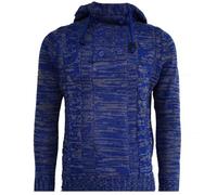 Sweat-shirt d'Offre de Marque Européenne et Homme Automne et Hiver Pulls Surdimensionnés à Col Haut à Capuche Vêtements pour Hommes de la Frontière des Hommes Combinaisons en Peluche, bleu foncé, S