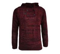 Sweat-shirt d'Offre de Marque Européenne et Homme Automne et Hiver Pulls Surdimensionnés à Col Haut à Capuche Vêtements pour Hommes de la Frontière des Hommes Combinaisons en Peluche, Vin., XXXL