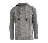 Sweat-shirt d'Offre de Marque Européenne et Homme Automne et Hiver Pulls Surdimensionnés à Col Haut à Capuche Vêtements pour Hommes de la Frontière des Hommes Combinaisons en Peluche, gris, Small