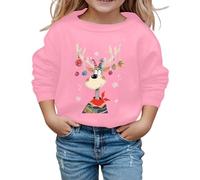 Sweat-Shirt du Cou pour Filles à Manches Longues imprimé Pull décontracté en Polaire idéal fêtes et Saison hivernale pour l’Usage Quotidien (8-9 Years)