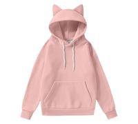 Sweat-shirt élégant à manches longues pour femme | Sweat à capuche pour femme Y2K Sweatshirts mignons à manches longues Pull douillet Pull d'entraînement tendance avec poche Veste de survêtement unie