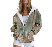 Sweat-shirt en coton pour femme - Élégant - Sweat à capuche long - Décontracté - Manches longues - Confortable - Avec poches - Sprotshit - Automne - Hiver - Veste de course - Chemisier - Avec