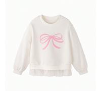 sweat-shirt en maille anti-déformation doux, Top doux, collection printemps 2026 pour filles Apportez une touche de douceur à la garde-robe printanière de votre petite fille avec le sweat-shirt Mini B