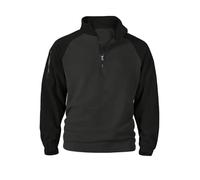 Sweat-shirt en polaire pour homme - Coupe décontractée - Haut thermique - Fermeture éclair 1/4 - Polo à manches longues Valueweight - T-shirt lourd formel uni - Haut décontracté pour un usage