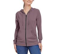 Sweat-shirt en polaire teddy pour femme - Sans capuche - Veste à capuche pour femme - Veste de sport surdimensionnée - En coton - Décontractée - Pull léger - Tricot fin - Pull à fermeture éclair
