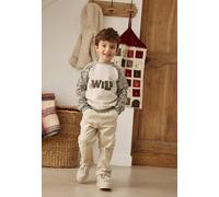 Sweat-shirt Enfant En Molleton Abou Kaki 9M(71CM)