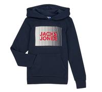 Sweatshirt à capuche Jack & Jones Logo Stripe bleu rouge blanc pour enfant. - 152