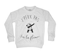 Sweat Shirt Enfant J'Peux Pas J'Ai La Flemme Humour Dessin Le Dab du Panda Animaux