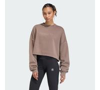 Adidas Originals Essentials Linear Cropped Sweatshirt Marron L Femme