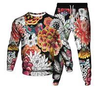 Sweat-Shirt et Jogging imprimé en 3D Floral Africain Femmes/Hommes 2 pièces Ensemble Survêtement Cool Pull Sportswear
