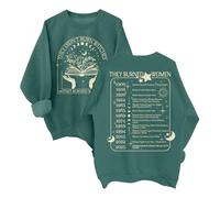 Sweat-shirt féministe « They Didn't Burn Witches They Burned » pour femmes, Vert, L