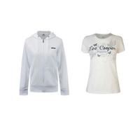Sweat-shirt Femme - Lee Cooper - Blanc - Capuche - 100% Polyester - 1 T-shirt Offert L