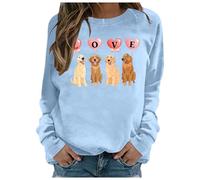 Sweat Shirt Femme sans Capuche Sweat-Shirt « Je ne suis Pas Un câlin » avec Citations sarcastiques et drôles de Cactus pour Femmes introverties,évitez l'humour,Hauts à col Rond(Light Blue,L)