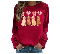 Sweat Shirt Femme sans Capuche Sweat-Shirt « Je ne suis Pas Un câlin » avec Citations sarcastiques et drôles de Cactus pour Femmes introverties,évitez l'humour,Hauts à col Rond(Red,XXL)