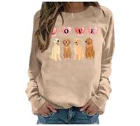 Sweat Shirt Femme sans Capuche Sweat-Shirt « Je ne suis Pas Un câlin » avec Citations sarcastiques et drôles de Cactus pour Femmes introverties,évitez l'humour,Hauts à col Rond(Khaki,XL)