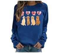 Sweat Shirt Femme sans Capuche Sweat-Shirt « Je ne suis Pas Un câlin » avec Citations sarcastiques et drôles de Cactus pour Femmes introverties,évitez l'humour,Hauts à col Rond(Blue,S)