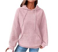 Sweat-Shirt Femme Veste Polaire Sherpa Automne Chaud Torsade Marin du Col V Longue Habit Hiver Shape Personnalisé Cashmere Sweater Coton Pull Noir Femme Col V Rose XL