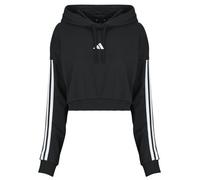 Sweat-shirt femmes adidas Essentials 3-Stripes French Terry Crop Hoodie Noir EU M