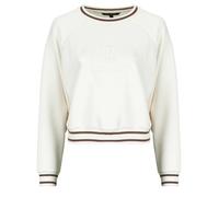 Armani Exchange - SweaT-shirt ras du cou style universitaire avec logo et profils - Femme - Sweatshirts et sweats à capuche - Blanc - Taille: 36 FR