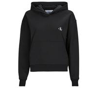 Sweat-shirt femmes Calvin Klein Jeans WOVEN LABEL HOODIE Noir EU S