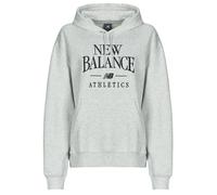 Sweat-shirt femmes New Balance LINEAR HERITAGE FLEECE HOODIE Gris EU L