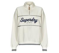 Sweat-shirt femmes Superdry COUNTRY CLUB LOOSE 1/4 ZIP Blanc FR 40