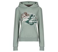 Sweat-shirt femmes Superdry TOKYO VINTAGE LOGO HOODIE Vert FR 42