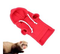 Sweat-shirt Ferret - Pull Guinée, Sweat À Capuche Confortable De Vêtements Ferret | Small À Capuche Polyvalent Polyvalent, Chagrin De Cordon De Cordon Adapté À La Peau Pour Lapin, Furets, Chat, (rouge