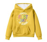 Sweat-shirt fille Sweats à capuche et sweatshirts Pull décontracté pour enfants avec imprimé de dessin animé avec cordon de serrage Sweat-shirt à manches longues avec poche pour l'école au quotidien