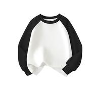 Sweat-Shirt Filles Col Rond Manches Longues Pulls Tricoté Uni Top Coat Tops Partie Lettres Imprimées Pull Ample Confortable pour Automne Hiver Enfant 5-12 Ans