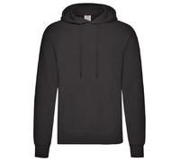 Sweat-shirt - FRUIT OF THE LOOM - 62-208-0 - Noir - 80% coton - Capuche double épaisseur M