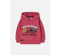 Sweat-shirt Garçon Molleton À Capuche Wild Road Orange 12M