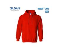 Sweat-shirt GILDAN 88500 pour homme, rouge, taille 30N-XS (ancienne taille), en polaire de haute qualité.
