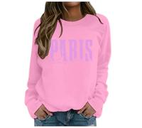 Sweat-shirt graphique à manches longues avec inscription « God is Greater Than The Highs and Lows » pour femme, Rose, L