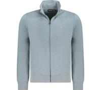 Sweat-shirt gris pour hommes avec fermeture éclair - coupe ajustée et rugueuse, taille : S Couleur : Grigio